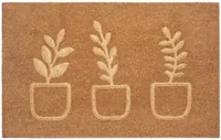 Hanse Home Fussmatte Flowerpot 45 cm x 75 cm - Eigenschaften: Keine Eigenschaft - Zertifikate: Keine Zertifizierung - Breite: 45 cm - Länge: 75 cm - Motiv: Pflanze - Detailfarbe: Braun