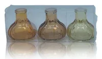 DecoFinder 5-1167-7-30 decorative bottle/jar Beige Glass 3 pc(s)