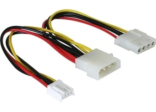 Delock Y-Stromkabel Molex - Molex/Floppy 20 cm - Kabeltyp: Y-Kabel - Stromanschluss Seite A: Molex - Winkelstecker: Nein - Stromanschluss Seite B: Molex - Floppy - Kabellänge: 20 cm