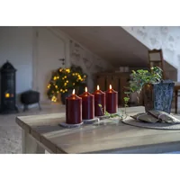 STAR TRADING LED Kerze Flamme 15cm 12.063-53 rot