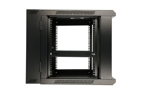 Extralink 6U 600X600 AZH WALL-MOUNTED RACKMOUNT CABINET SWING TYPE BLACK Rack monté sur le mur Noir