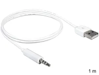 DELOCK Ipod Shuffle Kabel 3,5mm Klinke -> USB A StSt 1.00m