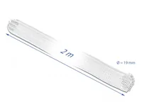 DELOCK Geflechtschlauch mit Klettverschluss 2 m x 19 mm weiß