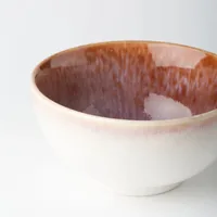 Lunasol Schale Gaya Atelier Silom Le Cliff 6 Stk. Ø 11 cm - Material: Porzellan - Unterteilungsmöglichkeit: Nein - Detailfarbe: Beige - Burgunder - Set: Nein - Form: Rund