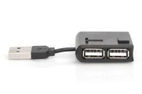 DIGITUS USB-Hub 4-Port 2.0->4xA2.0 integr. Kabel schwarz
