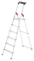 Hailo L60 Step ladder Aluminium, Black, Red