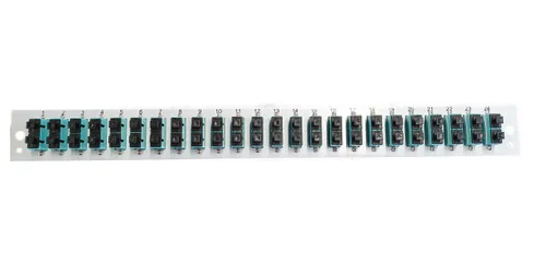 EFB Bestckte Frontblende mit 24 x SC Duplex Kupplung OS2 vertikal, grau