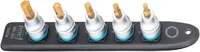 SmartRail 1/2"" Steckschlüsseleinsatz-Satz Innensechskant, 5-teilig (schwarz, 5mm - 10mm, kurz)