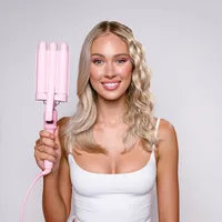 Mermade Profiwelleneisen Pro Mini Waver 25 mm Pink - Lockenstyler-Typ: Welleneisen - Ionentechnologie: Ja - Anwender: Profis