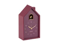 KARLSSON Wecker Modern Cuckoo Oro Dark Mauve - Betriebsart: Batteriebetrieb - Funksignal: Nein - Funktionen: Alarm - Weckfunktion - Ausstattung: Zeit - Displaytyp: Analog - Kein Display - Detailfarbe: Braun - Rot