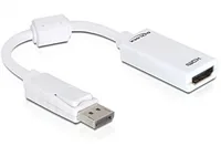 Delock Adapter Displayport - HDMI Weiss - Kabeltyp: Adapter - Videoanschluss Seite A: DisplayPort - Videoanschluss Seite B: HDMI