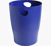 Exacompta Papierkorb Ecobin 15 l, Blau - Fassungsvermögen: 15 l - Höhe: 33.5 cm - Anzahl Behälter: 1 - Material: Polypropylen (PP) - Detailfarbe: Blau - Form: Rund
