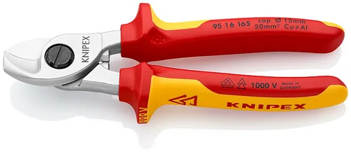 KNIPEX Kabelschere isoliert mit Mehrkomponenten-Hüllen
