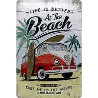 Nostalgic Art Schild VW Bulli 20 x 30 cm, Metall - Produkttyp: Schild - Motiv: Schriftzug - Detailfarbe: Mehrfarbig - Detailmaterial: Metall - Grundmaterial: Metall