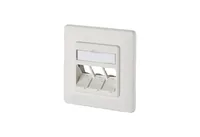 METZ CONNECT Modul Anschlussdose UP 3 Port unbestückt reinweiß