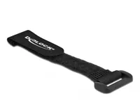DeLOCK Hook-and-loop cable tie with loop L 150 x W 20 mm black 5 pieces