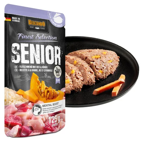Belcando Nassfutter Senior 125 g - Tierbedürfnis: Haut & Fell - Nachhaltigkeit: Nicht angegeben - Lebensphase: Senior - Produkttyp: Alleinfutter - Packungsgrösse: 125 g - Fleischsorte: Huhn