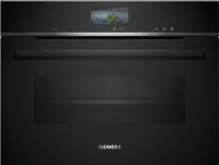 Siemens Einbaudampfbackofen CS756G1B1 Schwarz A+ - Einbaunormen: EU 60 - Funktionen: Heissluft - Gären - Warmhalten - Regenerieren - Wärmen - Grill - Auftauen - Pizzastufe - Dampf - Umluft - Sanftgaren - Ober-/Unterhitze - Ausstattung: Kindersicherung - R