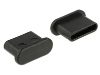 Delock Blindstecker/Staubschutz USB-C 10 Stück Schwarz - Detailfarbe: Schwarz - USB Standard: 3.0/3.1/3.2 Gen 1 (5 Gbps) - 2.0 (480 Mbps) - Winkelstecker: Nein - Steckertyp Seite B: Terminierung - Besondere Eigenschaften: Portblocker - Steckertyp Seite A: