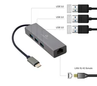 Gembird A-CMU3-LAN-01 laptop dock/port replicator USB 3.2 Gen 1 (3.1 Gen 1) Type-C Grey
