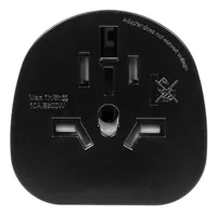 FURBER.power Reiseadapter Welt – CH, Schwarz - Anzahl Pole: 3 - USB Ladeanschluss (Output): 0 - Adapter Dose: Schweiz - Adapter Stecker: Brasilien - Europa - Grossbritannien - Italien - USA - Nachhaltigkeit: Nicht angegeben