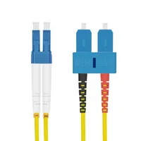 helos LWL Patchkabel LC/SC Duplex 9/125µm OS2 gelb 0,5m