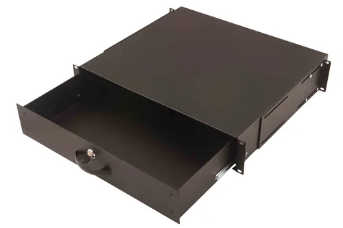 DIGITUS Schublade 2HE 483mm schwarz abschließbar