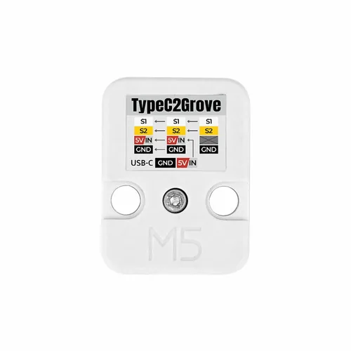 M5Stack Spannungsregler DC-DC USB Typ-C 2 Grove Unit - Zubehörtyp: Modul - Ausgangsspannung von: 5 V - Ausgansspannung bis: 5 V - Eingangsspannung bis: 5 V - Eingangsspannung von: 5 V