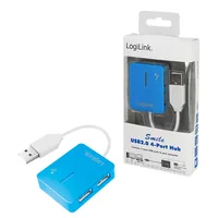 LogiLink UA0136 hub di interfaccia USB 2.0 Type-A 480 Mbit/s Blu