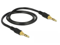 Delock Klinkenkabel 3,5 mm 3 Pin Stecker > Stecker 0,5 m schwarz