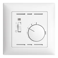 Feller EDIZIOdue Raumthermostat UP mit Schalter, Weiss - Montage: Unterputz - Eigenschaften Hausinstallation: Steckklemme - E-Nr.: 439112000 - Serie: EDIZIOdue - Typ: Raumthermostat - Bauform: Komplettset