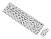 Gembird Slim Pro Business wireless desktop set, white, US layout