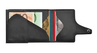 TRU VIRTU Portemonnaie Click & Slide Coin Wallet - Münzfach: Nein - RFID-Schutz: Ja - Farbe: Schwarz - Mehrfarbig - Silber - Material: Acrylnitril-Butadien-Styrol (ABS) - Leder - Aluminium - Verschluss: Druckknöpfe