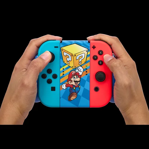 Power A Joy-Con Comfort Grip Mystery Block Mario - Plattform: Nintendo Switch - Verbindungsmöglichkeiten: Keine - Controller Typ: Gamepad - Detailfarbe: Blau - Gelb