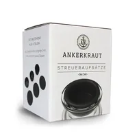 Ankerkraut Korkenglas Streuaufsatz 3er-Set - Materialtyp: Kunststoff - Anwendungszweck: Gewürze  - Material: Silikon - Detailfarbe: Schwarz - Set: Ja