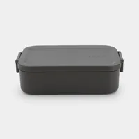 Brabantia Lunchbox Make & Take 1.1 l, Dunkelgrau - Materialtyp: Kunststoff - Unterteilungsmöglichkeit: Nein - Material: Recycling Kunststoff - Detailfarbe: Dunkelgrau - Mikrowellenfest: Ja - Spülmaschinenfest: Ja