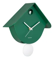 KARLSSON Wanduhr Retro Cuckoo 25.5 x 25.8 cm, Retro grün - Uhrtyp: Analog - Betriebsart: Batteriebetrieb - Funksignal: Nein - Funktionen: Zeit - Form: Diverse - Detailfarbe: Grün