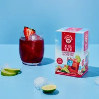 Teekanne Cool Sensations Ice Tea Erdbeer-Limette, 18 Stück - Teesorte/Infusion: Erdbeere - Zitrone - Zertifikate: Keine Zertifizierung - Packungsgrösse: 1 Stück - Fairtrade: Nein - Bio: Nein - Teeform: Teebeutel