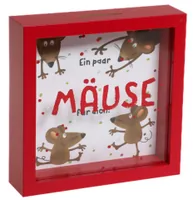 Trendcompany Spardose Mäuse Glas - Produkttyp Geschenke: Spardosen - Motiv: Glas - Breite: 4 cm - Höhe: 16 cm - Länge: 16 cm