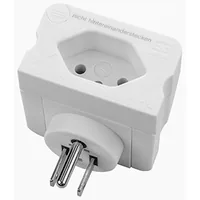 STEFFEN Reiseadapter CH – USA - Anzahl Pole: 3-polig (geerdet) - USB Ladeanschluss: 0 - Adapter Dose: Schweiz - Adapter Stecker: Vereinigte Staaten