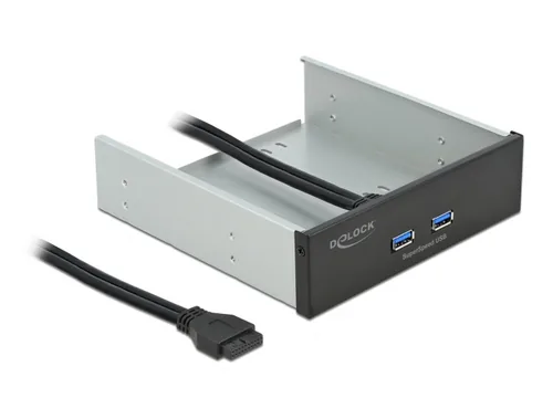 DeLOCK 5.25″ Front Panel with 2 x USB 5 Gbps Type-A ports