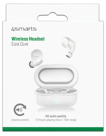 4smarts Eara Core Headphones Wireless In-ear Calls/Music Bluetooth White