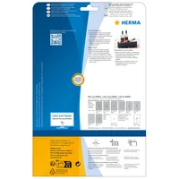 HERMA Flaschenetik. A4 Inkjet weiß 90x120 mm glänz. 40 St.