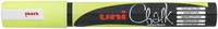 Uni Kreidemarker Uni CHALK 1.8-2.5 mm Fluo Gelb - Strichstärke: 2.5 mm - 1.8 mm - Verpackungseinheit: 1 Stück - Oberfläche: Metall - Kunststoff - Glas - Papier - Set: Nein - Detailfarbe: Gelb - Eigenschaft-Stift: Deckend - Wetterfest