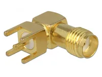 DELOCK SMA Buchse 90 PCB Gewindelänge 5mm