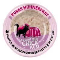 Lucky Lou Nassfutter Extra Food Hühnerfilet in Gelée, 70 g - Tierbedürfnis: Kein besonderes Bedürfnis - Geschmacksrichtung: Geflügel - Zertifikate: Keine Zertifizierung - Fleischsorte: Huhn - Packungsgrösse: 70 g - Futtereigenschaft: Getreidefrei - Ohne k