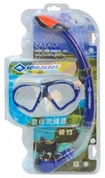 Schildkröt Funsports Schildkröt Schnorchel Set Pro Palau - 2-teilig - Detailfarbe: Orange - Zielgruppe: Erwachsene - Produkttyp: Tauchsets - Material: Sicherheitsglas - Silikon - Schuhgrösse (EU): Keine
