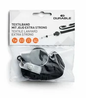 Durable Textile lanyard 15 with badge reel EXTRA STRONG