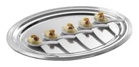 APS Servierplatte Classic 46 x 34 x 1.5 cm, Silber - Material: Metall - Stahl - Nachhaltigkeit: Nicht angegeben - Detailfarbe: Grau - Silber