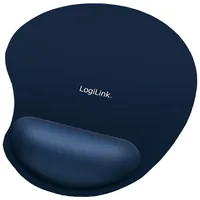Logilink Mauspad mit Gel-Handballenauflage Silikon blau